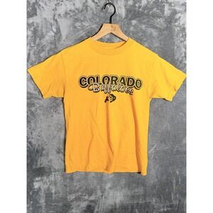Colorado Buffaloes TCX Apparel Mens T Shirt Small Yellow Graphic Cotton